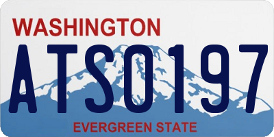 WA license plate ATS0197