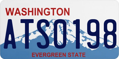 WA license plate ATS0198