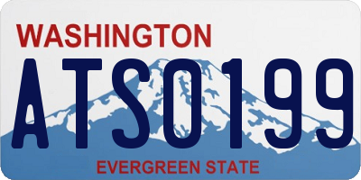 WA license plate ATS0199