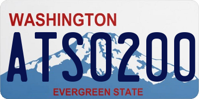 WA license plate ATS0200