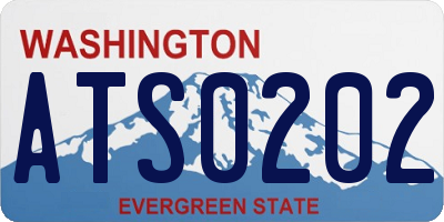 WA license plate ATS0202
