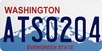 WA license plate ATS0204
