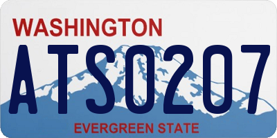 WA license plate ATS0207