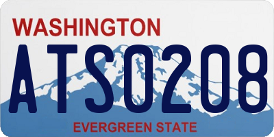 WA license plate ATS0208