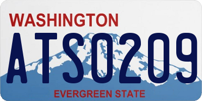 WA license plate ATS0209