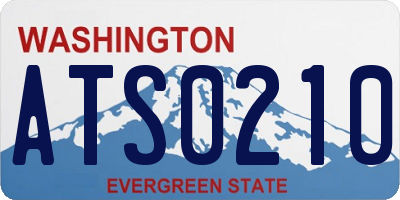 WA license plate ATS0210