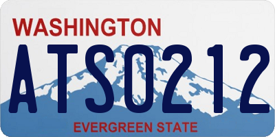 WA license plate ATS0212