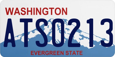 WA license plate ATS0213