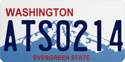 WA license plate ATS0214