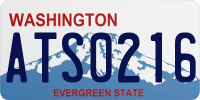 WA license plate ATS0216