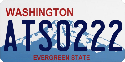 WA license plate ATS0222