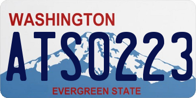 WA license plate ATS0223