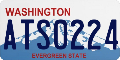 WA license plate ATS0224