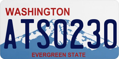 WA license plate ATS0230