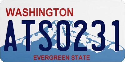 WA license plate ATS0231