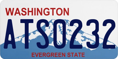 WA license plate ATS0232