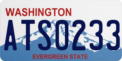 WA license plate ATS0233