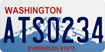 WA license plate ATS0234