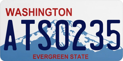 WA license plate ATS0235