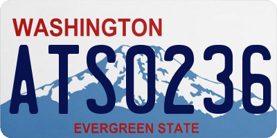 WA license plate ATS0236