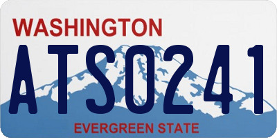 WA license plate ATS0241