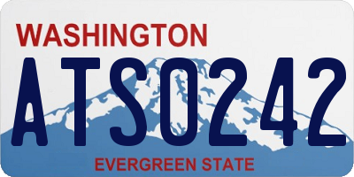 WA license plate ATS0242