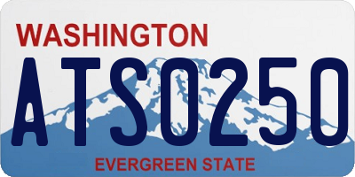 WA license plate ATS0250