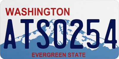 WA license plate ATS0254