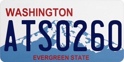 WA license plate ATS0260