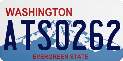 WA license plate ATS0262