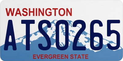 WA license plate ATS0265