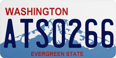 WA license plate ATS0266
