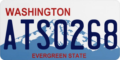 WA license plate ATS0268