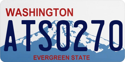 WA license plate ATS0270