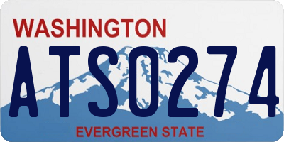 WA license plate ATS0274