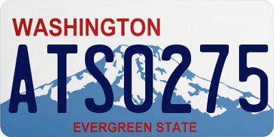 WA license plate ATS0275