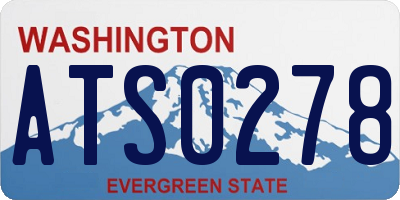 WA license plate ATS0278
