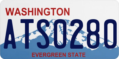 WA license plate ATS0280