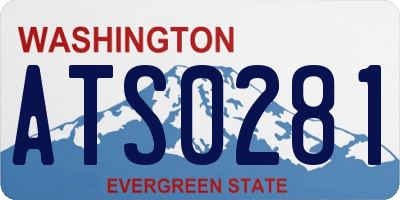 WA license plate ATS0281