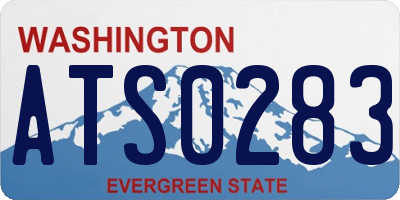 WA license plate ATS0283