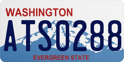 WA license plate ATS0288