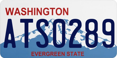 WA license plate ATS0289