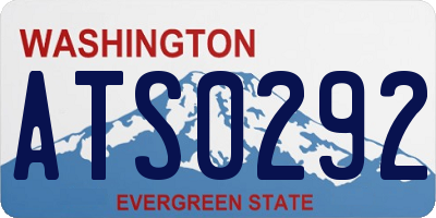 WA license plate ATS0292