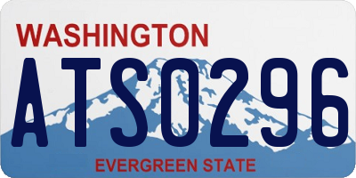 WA license plate ATS0296