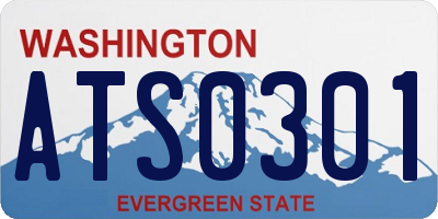 WA license plate ATS0301