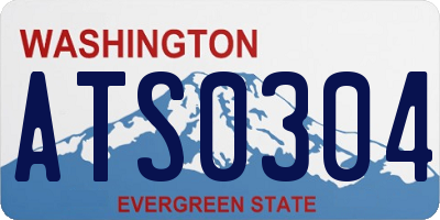 WA license plate ATS0304