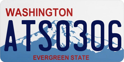 WA license plate ATS0306
