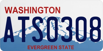 WA license plate ATS0308