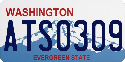 WA license plate ATS0309