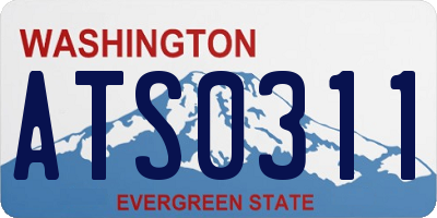 WA license plate ATS0311